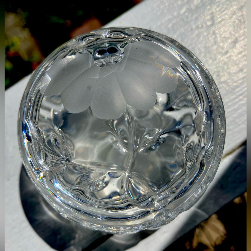 VTG Princess House 24% Crystal Vanity Box height 2"